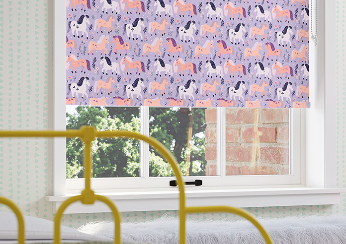 Pony Pals, Lilac - Twist&Fit Roller Blind - Image 5